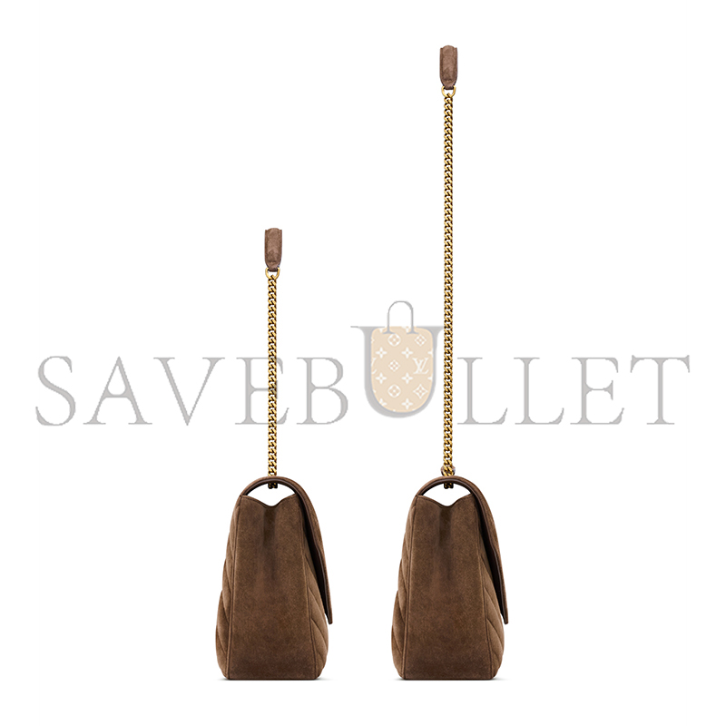 YSL LOULOU LARGE IN MATELASSÉ SUEDE 803541AAEY62358 (32*22*10cm)